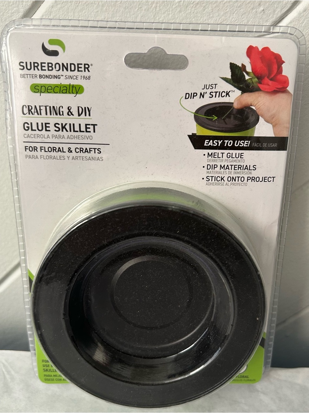 Black Crafting Glue Skillet for Floral & DIY Projects